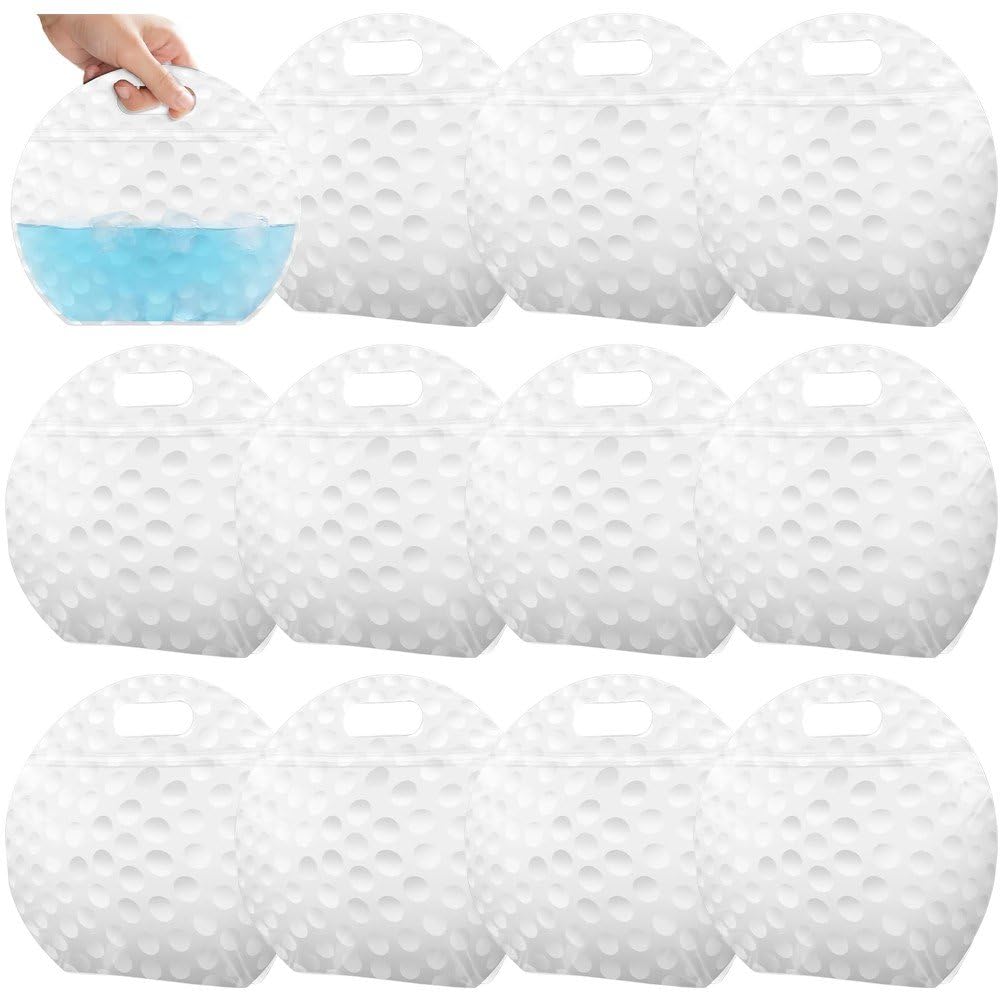 Danlai 12 Pcs Golf Ball Party Bag, Handle Equipped Pouch Gift Bags for Snack Candy and Sports Themed Party Scene Supplies