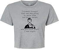 Vista 9 de Women's Screen Printed Crop Tee, Shirts With Sayings