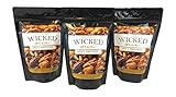 Wicked Mix Spicy Original Gourmet Snack Mix | Sweet & Spicy Party Mix Filled with Almonds, Cashews, Pretzels, Pecans - Healthy Zero Trans Fat Mixed Nuts & Munchies in Resealable Bags - Party Pack of 3