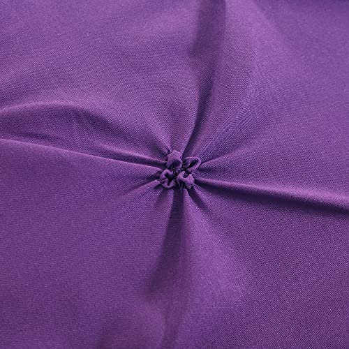 Vaulia Lightweight Microfiber Decorative Pillow Shams, Set Of 2 (Standard, Purple-Pinch Pleat) #TOP3