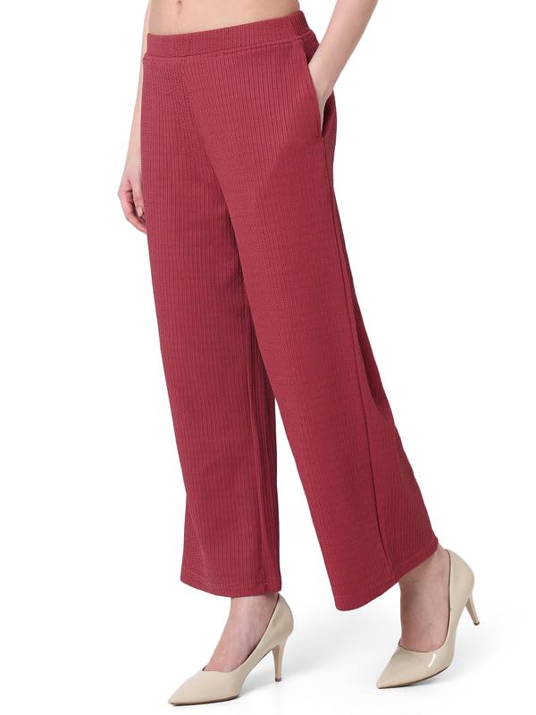 Image of Smarty Pants Women's Cotton Rib Pleated Trouser.