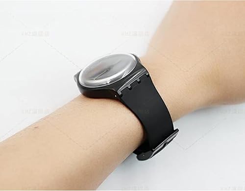 Miniatura 5 de Hijiawee Correa de silicona para Swatch de 0.67 pulgadas, 0.79 pulgadas, 0.79 pulgadas, 0.78 pulgadas, correa de repuesto impermeable para reloj