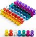 56 Colorful Push Pin Magnets | 7 Assorted Color Strong Magnetic Push Pins | Perfect to use as Refrigerator Magnets, Whiteboard Magnets, Map Magnets, Calendar Magnets, Office Magnets and School Magnets