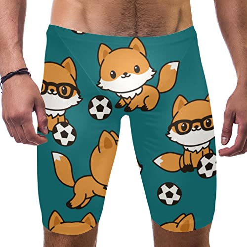 Maillot de bain compétition garçon et homme jambe carrée multicolore XL
