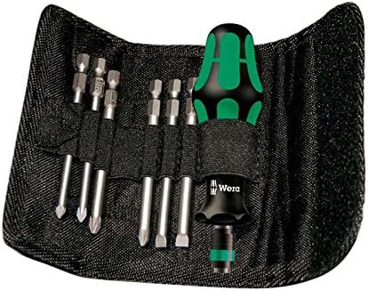 40 Series Kraftform Kompakt® Bit Holding Screwdriver with Slotted, Phillips, and Pozidriv Bit Set, 7 Pieces