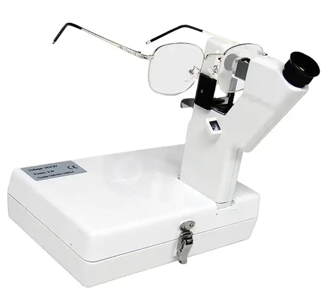 Macchina optometrica elettrica Portatile, frontifocometro Ottico con Lettura Regolabile e Scala precisa, Test Lenti da 20 mm a 80 mm, oculare Regolabile intervallo 0~+15D (-15D).