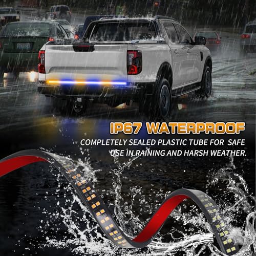 Image of XRIDONSEN 48 inch 288 LED Tailgate Strobe Lights Rear Emergency Lights