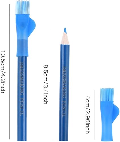 Miniatura 2 de Lápices solubles en agua para tela, lápices de marcado con tapa de cepillo, lápices de costura, lápices de marcado de boceto, lápices de tela,
