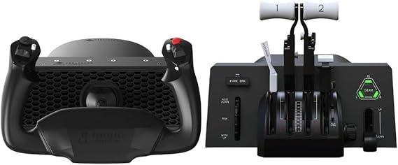 Honeycomb Aeronautical Alpha Flight Controls LITE Bundle with Black Bravo Throttle Quadrant Lite (2 Items)