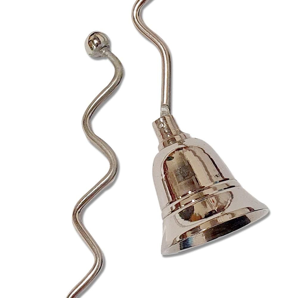 LILY & LOAF Wavy Candle Snuffer, Silver Aluminium Extinguisher