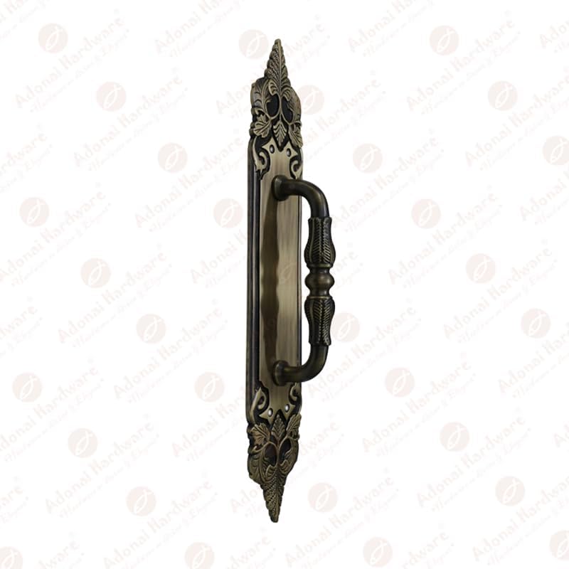 Adonai Hardware "Thahash Decorative Brass Door Pull - Antique Brass