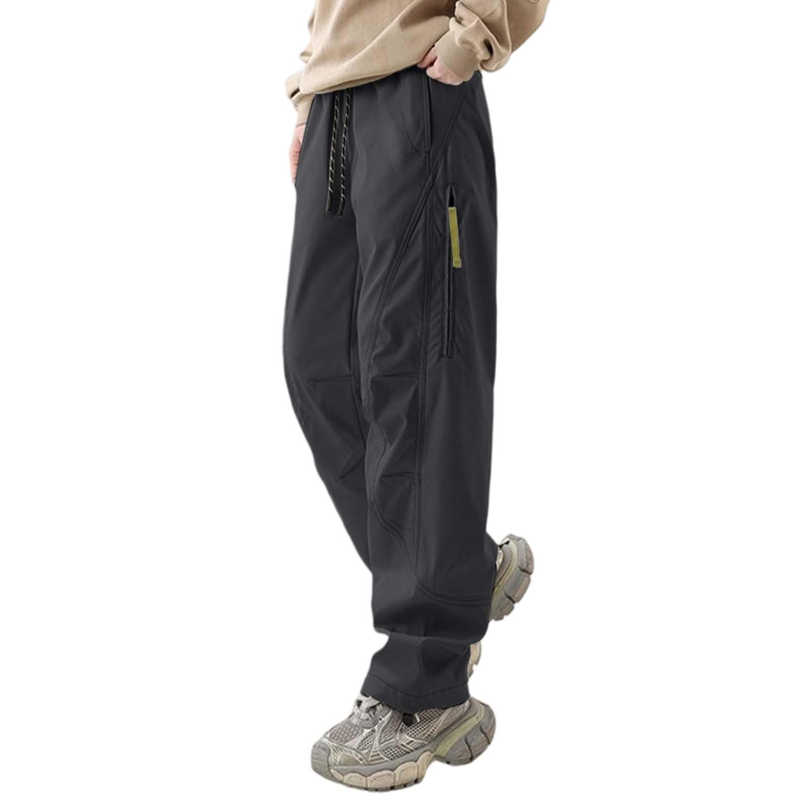 Generico Pantalone Trekking Donna Estivo Pantaloni da Estivi Sweatpants Tattici Ciclisti Lavoro Wide Leg Impermeabili Harem Cargo Palazzo Palestra Protezioni Jogger