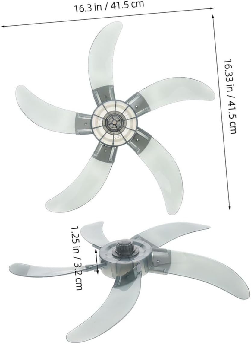 Zerodeko 1 Set Replacement Fan Blades Heavy Duty Plastic Leaves for Table Pedestal Ceiling Fans Efficient Air Circulation Versatile Cooling Includes Nut Screws