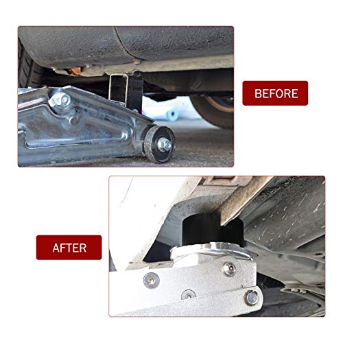 Partol Floor Jack Pad Universal Rubber Jack Pad Adapter Slotted Frame Rail Protector Floor Jack Disk Rubber Pad #TOP5