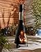 63 inch Tall Chiminea Outdoor Fireplace for Backyard and Patio - Wood Burning Rocket Fire Pit