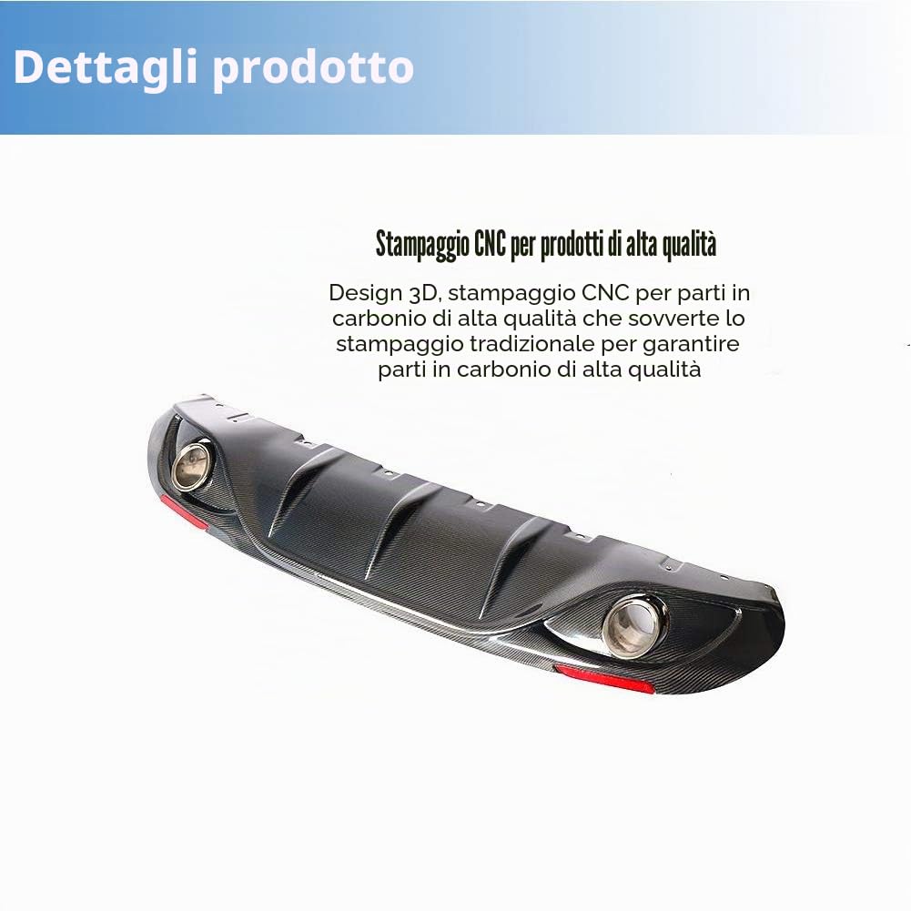Carbon labbro paraurti anteriore per Alfa Romeo Giulia Base Sedan 2017 2018 2019 spoiler inferiore tipo mento Air Dam Splitter protezione per carrozzeria