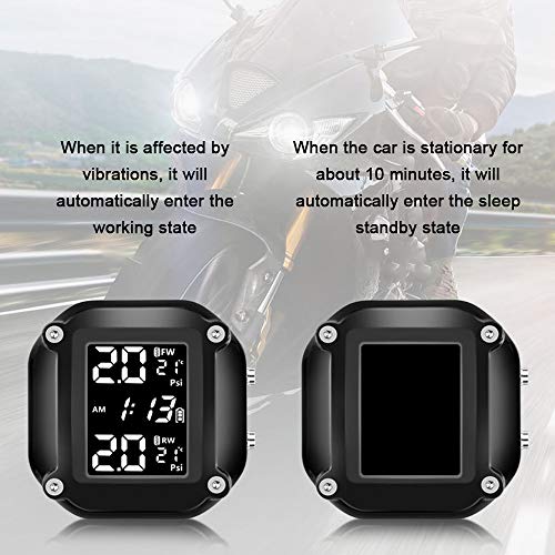 Baugger Detector TPMS,Monitor de pressão de pneus de motocicleta Detector TPMS Sistema portátil de m
