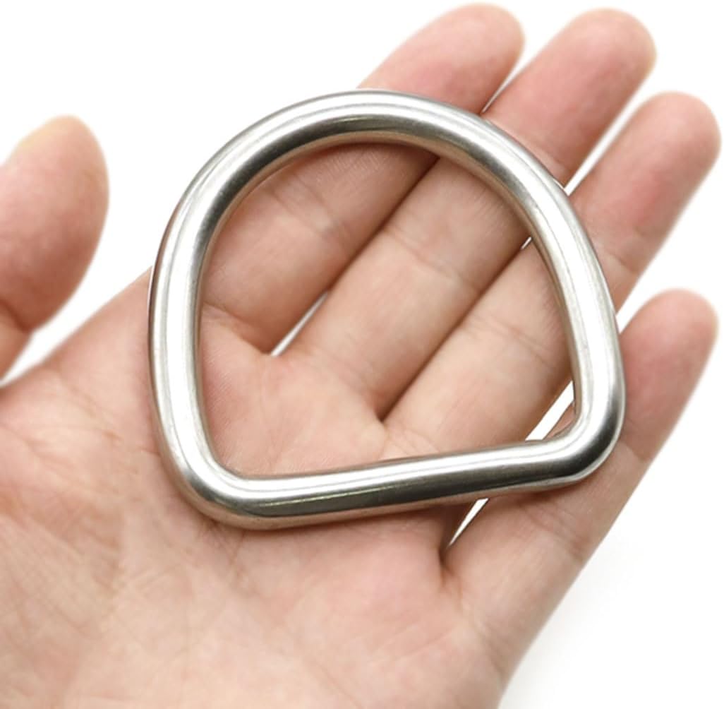4 Pcs 2 Inch Stainless Steel D Ring, 5/16 Inch thickness Heavy Duty Welded D Ring Solid Metal Rings - Image 5