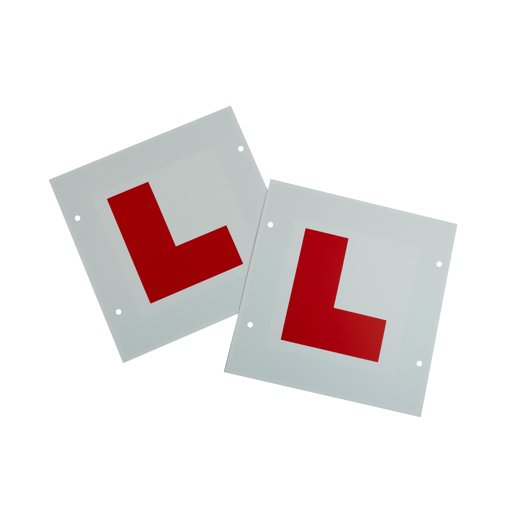 Sakura L Plates For Learner Drivers LP102 - Pair Self-Adhesive Or Tie On - Safe Visible Durable