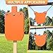 LXVOOEE AR500 Steel Targets for Shooting, 1/2'' Thick Silhouette Gong Combo Metal Targets for Shooting Laser Cut Steel Target, Neon Orange