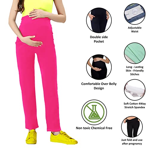 Image of LENAM Women's Relaxed Fit Maternity Pants
