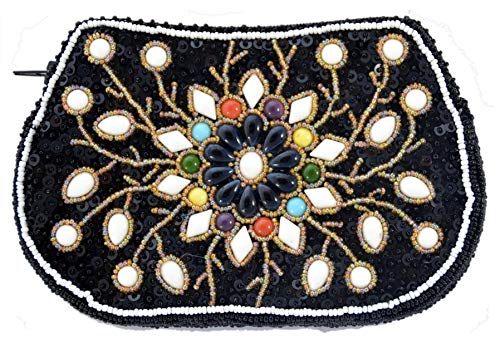 Pochette fantaisie noire chic pour vos soirées et mariages élégants C001