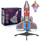 Fullware Rocket Launcher for Kids – 2nd Gen Upgraded Design, Electric Auto Launch, 200ft Flight with Safe Parachute, Outdoor Rocket Toy for Boys & Girls, Birthday Gift for Ages 6-13, Spider Pattern