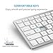 OMOTON Bluetooth Keyboard for Mac, Ultra-Slim Wireless Keyboard with Stable Connection, Compatible with iMac, iMac Pro, MacBook Pro/Air, Mac mini Laptop, White