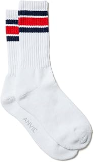 [Anvil] アンヴィル USA Cotton Crew Socks アンビル ソックス メンズ 綿 コットン 靴下 パイルソックス ラインソックス 無地