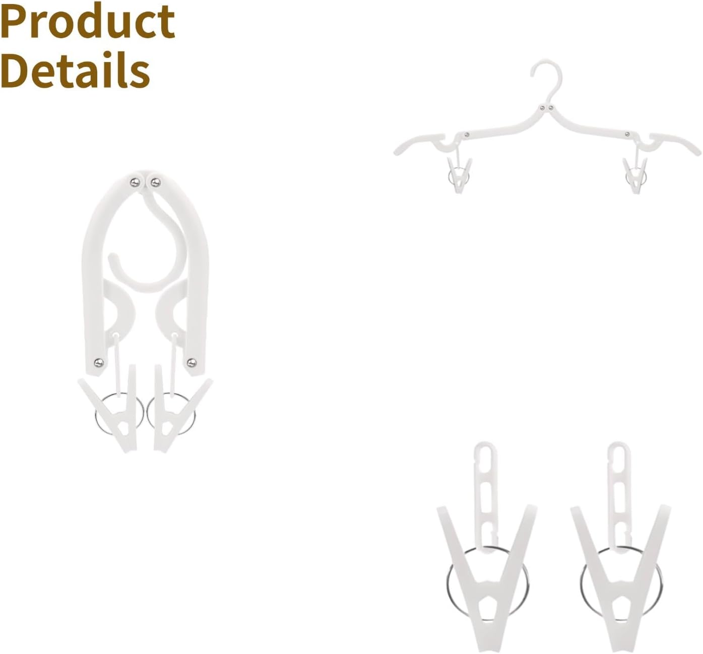 Travel Hangers Foldable 20 Pcs, 40 Clips Windproof, Portable Clothes Hanger Set for Suitcase, Hotel, Rv, Road Trip, Camping Or Cruise Use, Hangers Folding Plastic