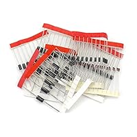 Hailege 100pcs Schottky Gleichrichter Dioden Sortiment Kit mit 8 Werten 1N4148 1N4007 1N5819 1N5399 1N5408 1N5822 FR107 FR207