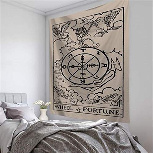 Nordic ins Wandteppich zum Aufhängen, Mond, Stern und Sonne, Wandteppich, Heimdekoration, Tarotkarte, psychedelischer Wandteppich (nur