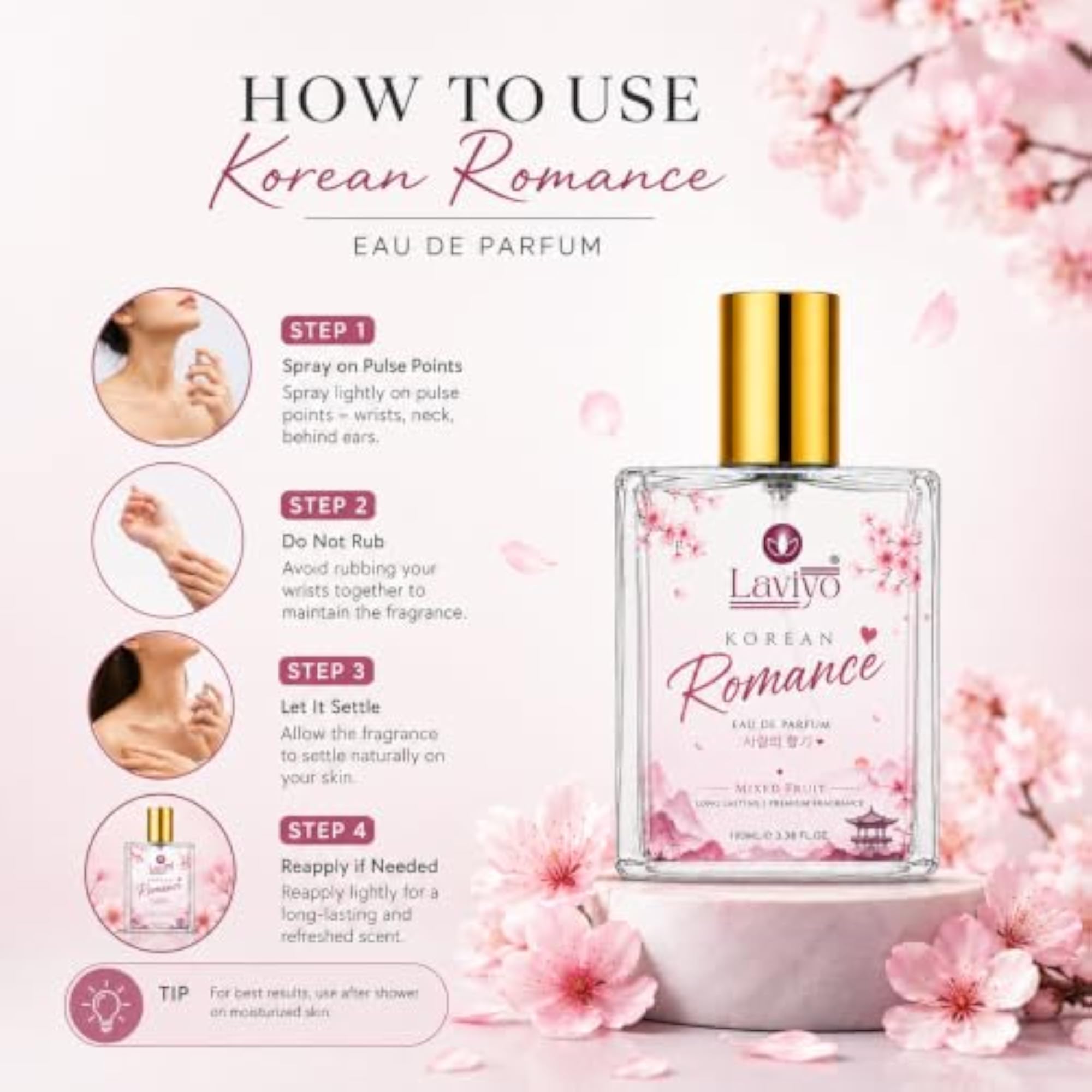 Korean Romance Eau De Parfum for Women, Mixed Fruit