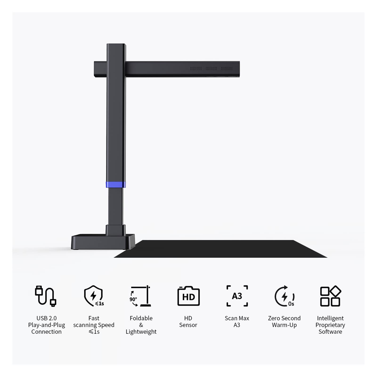 Scanner per documenti, 800 A3 Pro portatile 8 mega-pixel USB Scanner for fotocamera for documenti for l'insegnamento della scuola di ufficio OCR. Funzione Cattura Dimensione