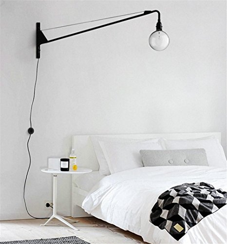 Wall Lights Wall Lamp Industrial Retro Long Arm Iron Wall Sconce E27 Socket with Line and Switch for House, Bar, Restaurants, Coffee Shop, Club Decoration steampunk buy now online Wall Lights Wall Lamp Industrial Retro Long Arm Iron Wall Sconce E27 Socket with Line and Switch for House, Bar, Restaurants, Coffee Shop, Club Decoration steampunk buy now online
