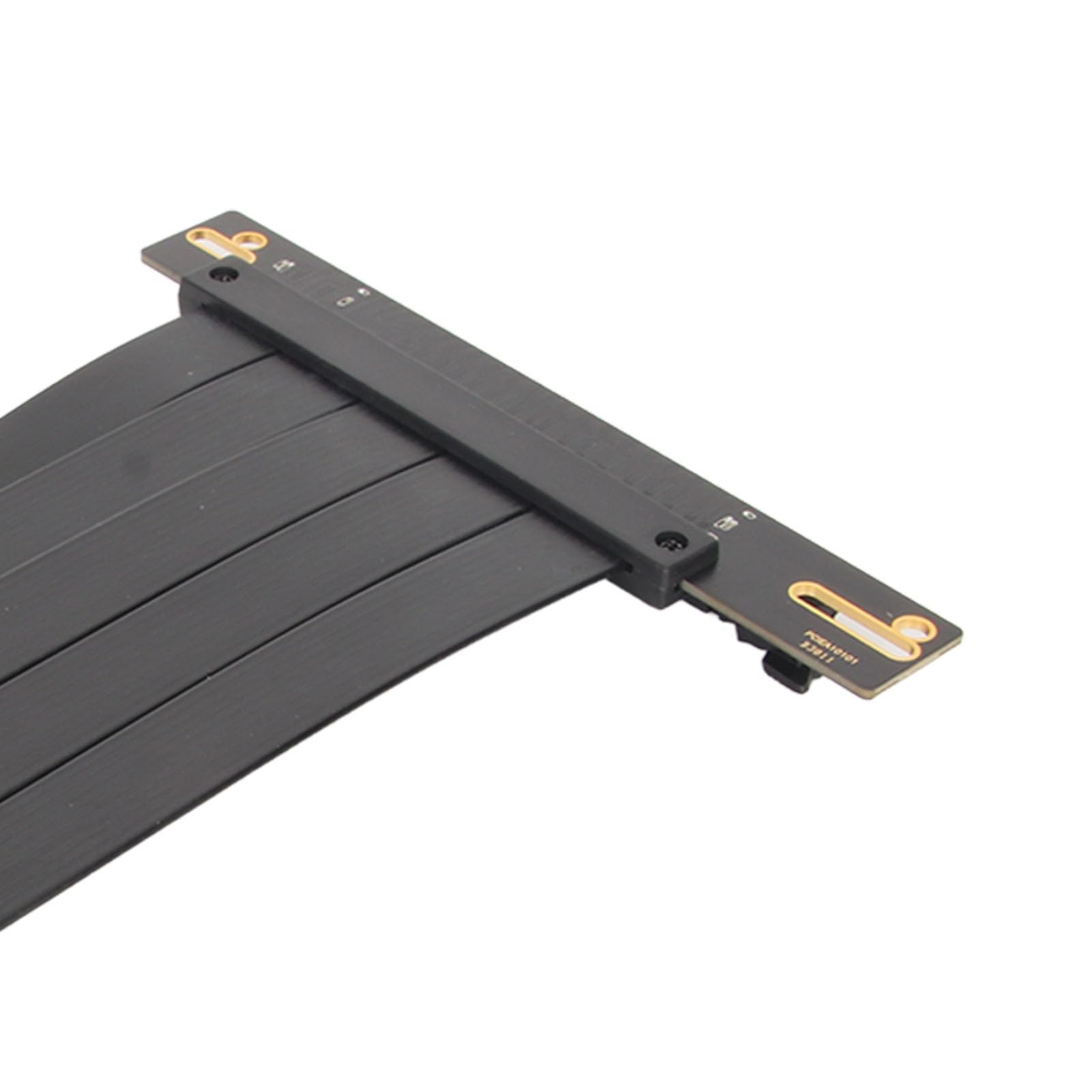 PCIe 4.0 Riser Kabel, 90 Grad PCI E 4.0 X16 Flex Verlängerungskabel, Grafikkarten Adapterkabel, Hochgeschwindigkeits GPU Erweiterungskabel für PC Gehäuse, Schwarz