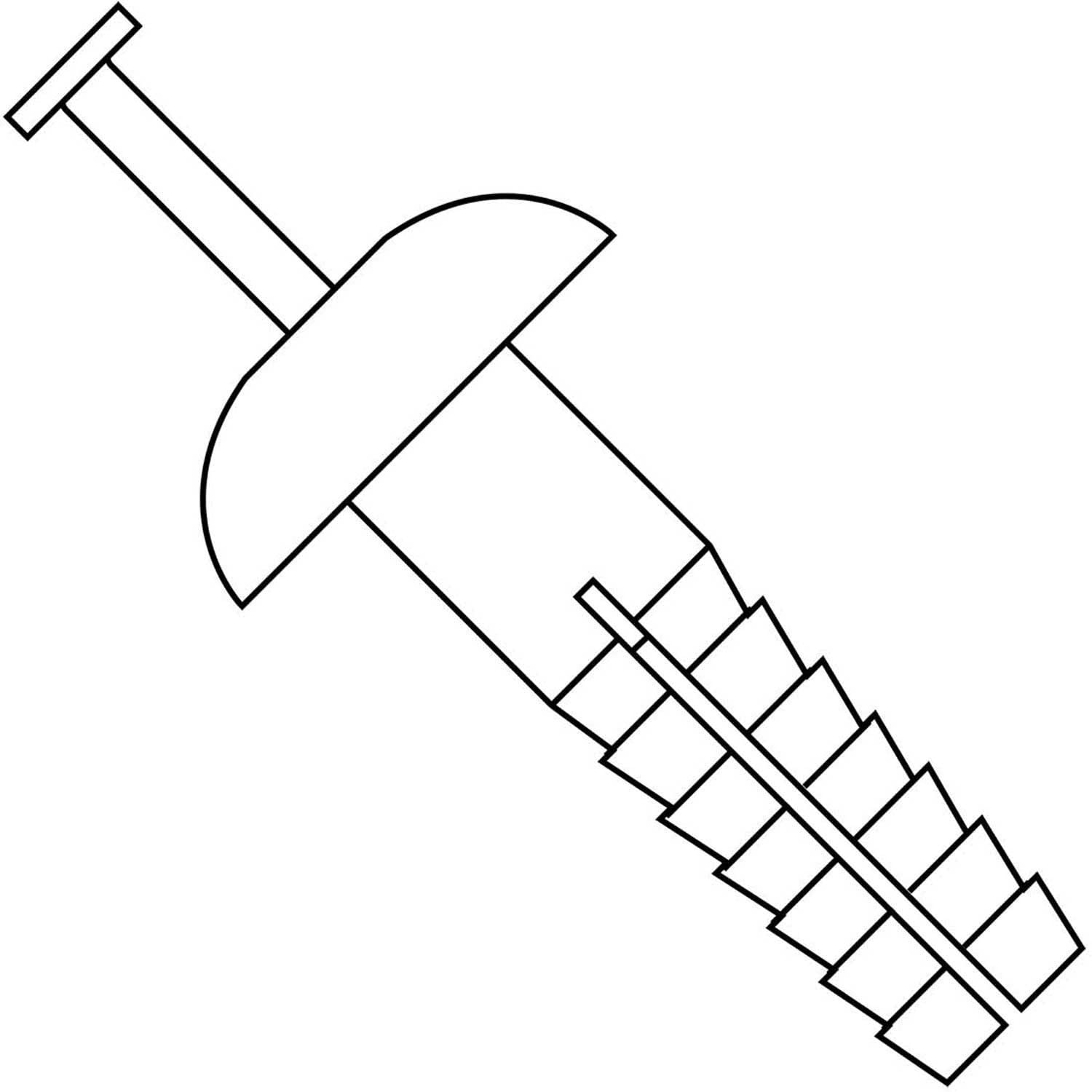 Zinc Plated Steel Hammer Drive Anchor 1/4