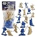 LOD Trojan War GREEKS vs. TROJANS Soldiers: 16 BLUE & TAN 1:30 Plastic Figures