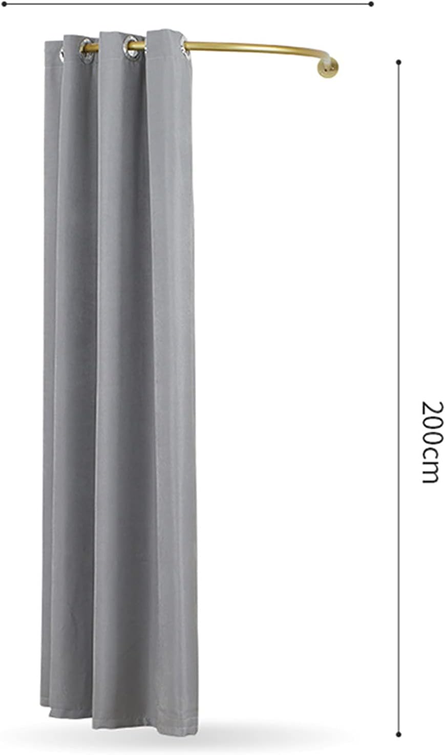 U-Type Fitting Room Dressing Changing Room Roman Buckle Design Smooth Way Easy to Use Applicable to Clothing Stores Shopping Malls Office 10 Colors 3 Sizes (Color : F Size: 100x200cm) (F 80x200cm)