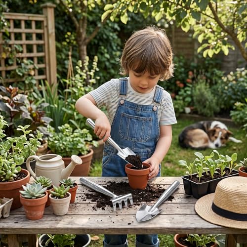 Set Mini Herramientas de Jardín Acero Inoxidable 3 Piezas miniatura 2