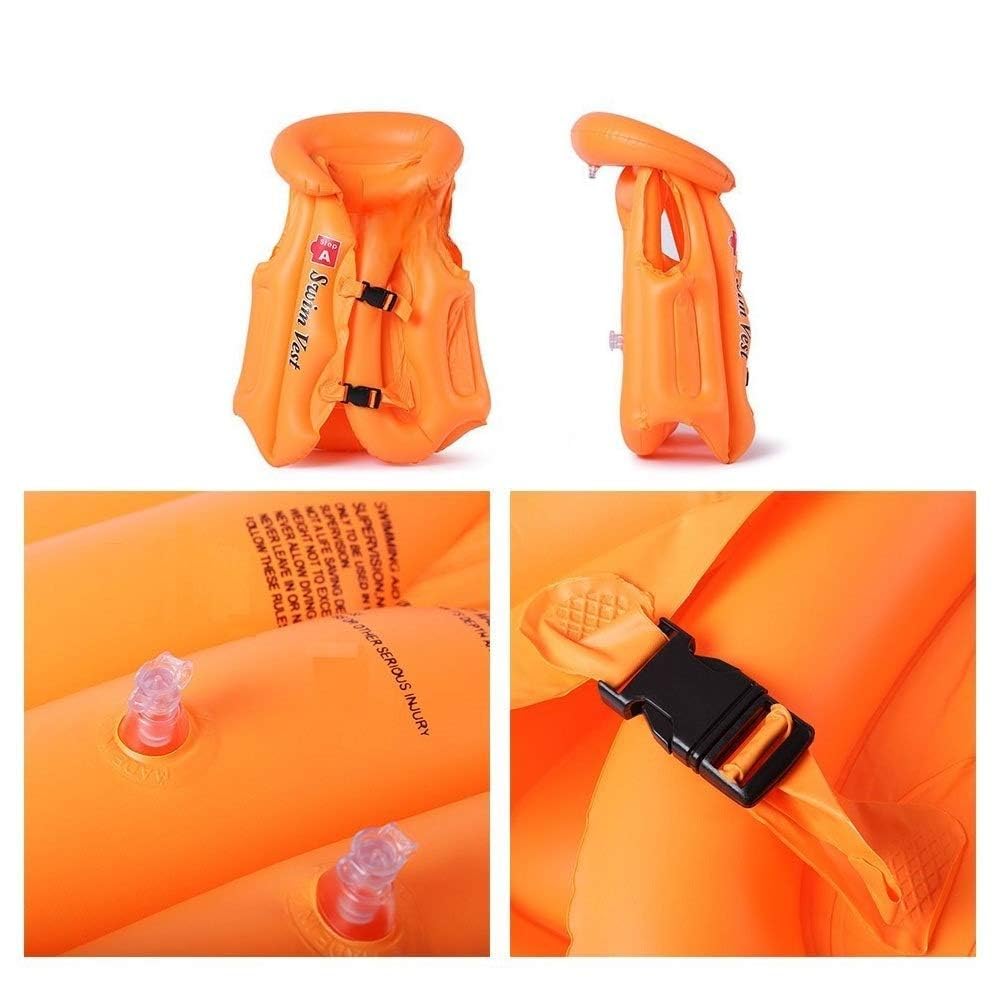 Shreedhar Impex Swimming Float Vest for Kids | Inflatable Safety Life Jacket for Pool, Beach & Water Sports | Adjustable & Comfortable Swim Aid for Boys & Girls (Multicolor) 3