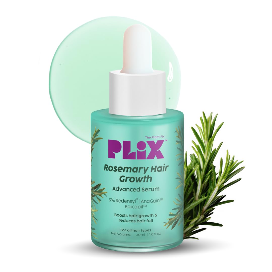 PLI.X - THE PLANT FIX Rosemary Hair Growth Serum with 3% Redensyl,4% AnaGain, 3% Baicapil,| Stimulates Hair Growth, improves hair Density & Thickens Hair | For Men & Women - 1.01 Fl Oz (30ml)