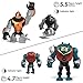 Toysvill Protector of Earth Collection Action Figures - 8 Figurines Set (Four Arms, Jetray, Overflow, Heatblast, Armored Cannonbolt, Humungousaur, Ben Tennyson, Bashmouth)