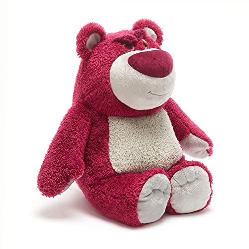 Disney Store Offizielles großes Kuscheltier Lotso Knuddelbär, Toy Story, 32 cm, Kuscheltier des Flauschigen Bösewichts mit Stickereien und weicher Oberfläche