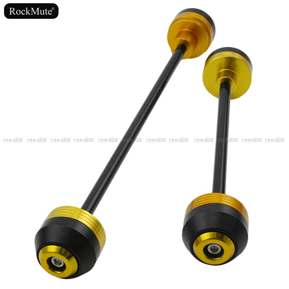 Protezione anticaduta anteriore per asse posteriore e forcella per Triumph Tiger 800 XC XR XRT XRX XCA XCX 2015-2018 moto (oro anteriore+posteriore)