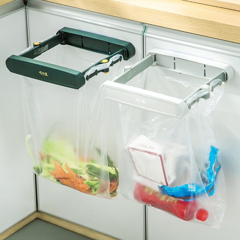 BEPOPWAVE Trash Bag Holder Collapsible for Kitchen Cabinets Doors and  Cupboards, Under Sink Bag Holder, Hanging Garbage Bag Holder, Kitchen Waste  Can