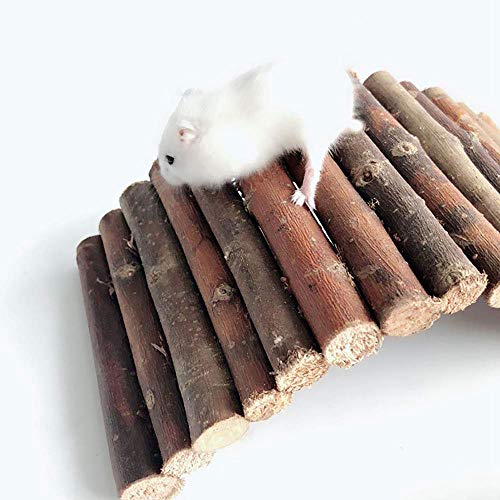 Pinvnby Wooden Hamster Bridge,Rat Chew Toys For Chinchillas Guinea Pigs Hamster Mouse Rat, Rodents Ladder Toy For Small Animal (2Pack) #TOP4