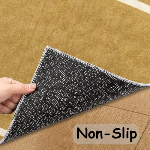Alfombra pasillo larga marrón de 50x350 cm lavable para el hogar 5