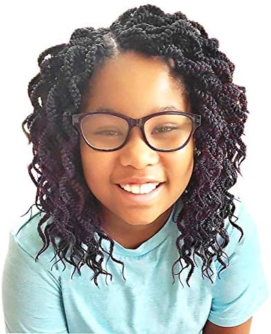 150 Strands Goddess Box Braids Crochet Hair Curly Braided Crochet Box Braiding Hair 14 Inch 3X Pre Looped Box Braid Crochet Braids Extensions 5 Packs Wavy Crochet Hair for Black Women