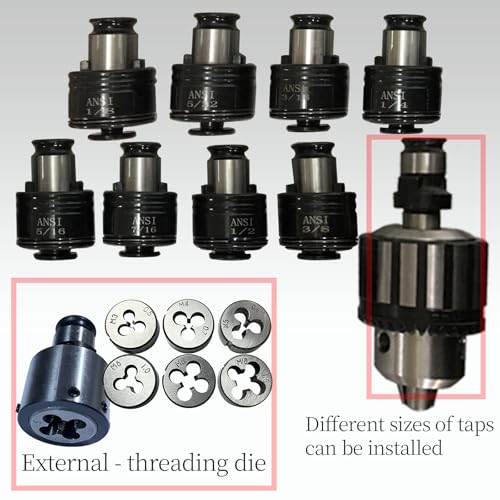 Melwozhwu Pneumatic Tapping Machine 360°Multi-directions Tapping M3-M12 Tap Threading Tools 970mm Cantilever Universal Flexible Arm Drilling Threading Machine threading tools - Thumbnail 5